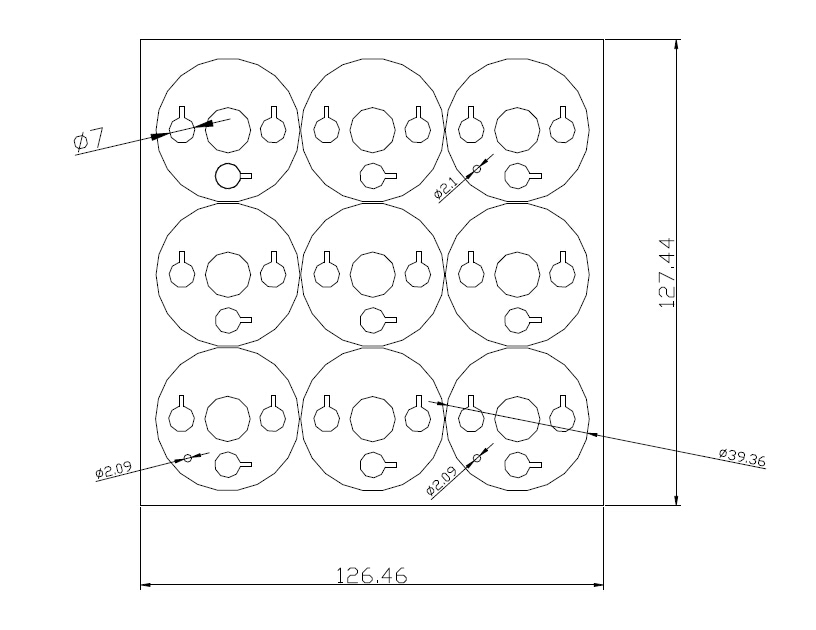 7mm三角形锅仔片电子水平仪锅仔片整版贴纸4KEY